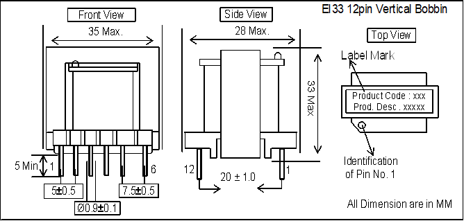 SMPS Transformers EI33